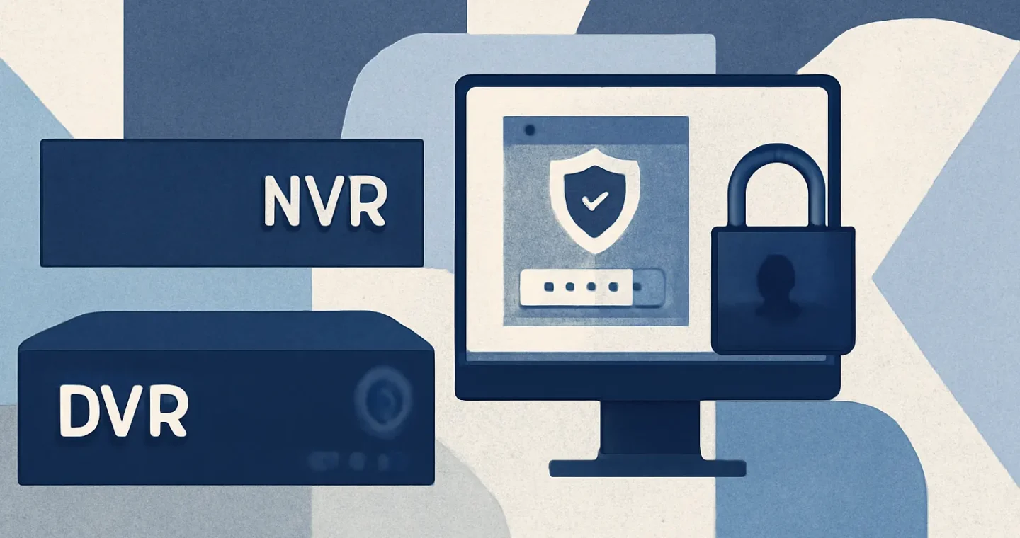 مقایسه امنیت و بازیابی رمز در دستگاه‌های DVR و NVR