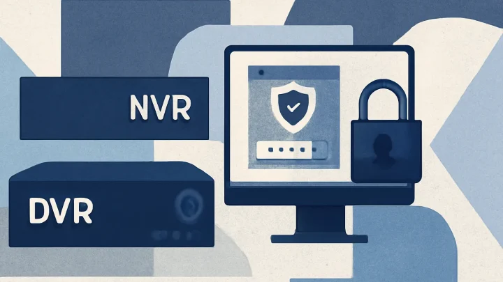 مقایسه امنیت و بازیابی رمز در دستگاه‌های DVR و NVR